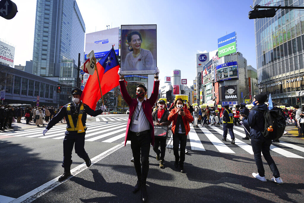 APTOPIX Japan Myanmar Protest
